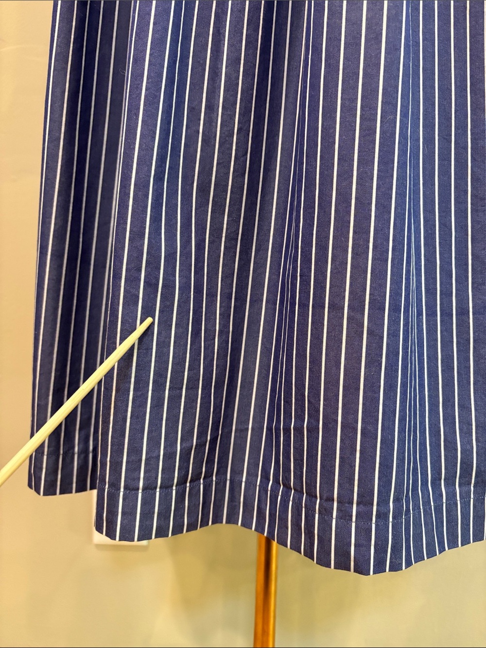 Vintage Ralph Lauren Blue Label Striped Button-Down Cotton Maxi Shirt Dress 8 - Picture 11 of 15